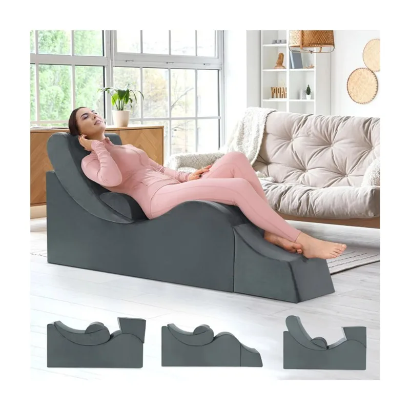 Ergonomic Positioning Multifunctional Foam Reclining Chair Indoor Reading Chair Yoga Reclining Chair Adult Lounge