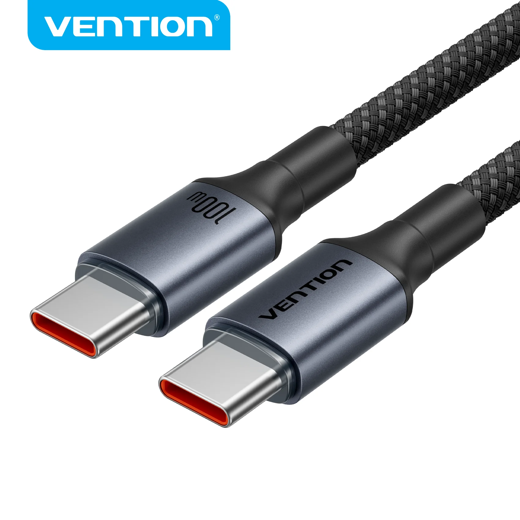 Vention 100W USB-C Kabel USB-C auf Typ-C PD3.0 Schnellladekabel Typ-C Datenkabel für MacBook iPhone 17 16 15 Samsung S24 S25 Xiaomi 17