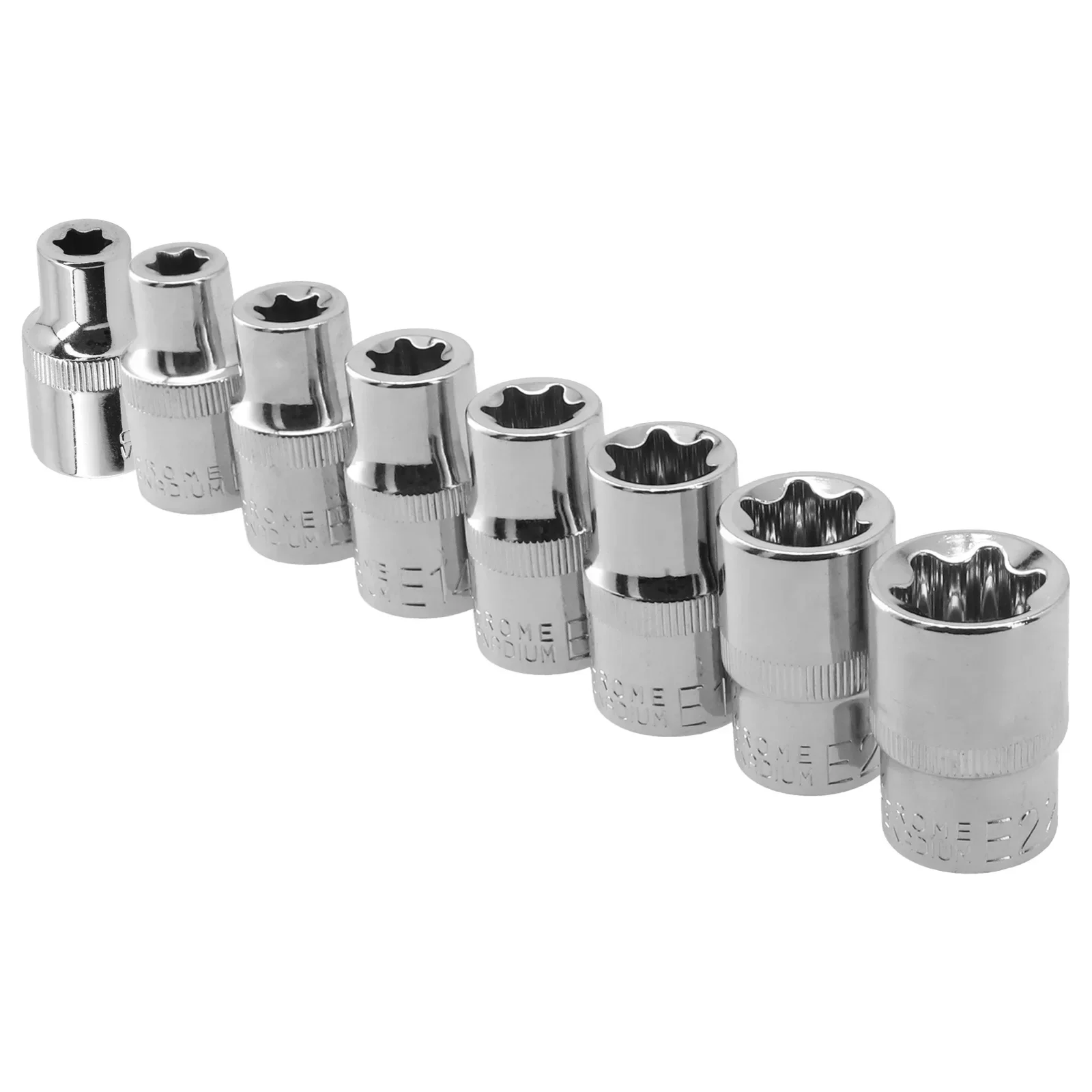 Converter Socket Screwdriver Sockets Sleeve Metal E Type Sockets 1/2 Tool Female Torx Socket with 1/4 Square Interface