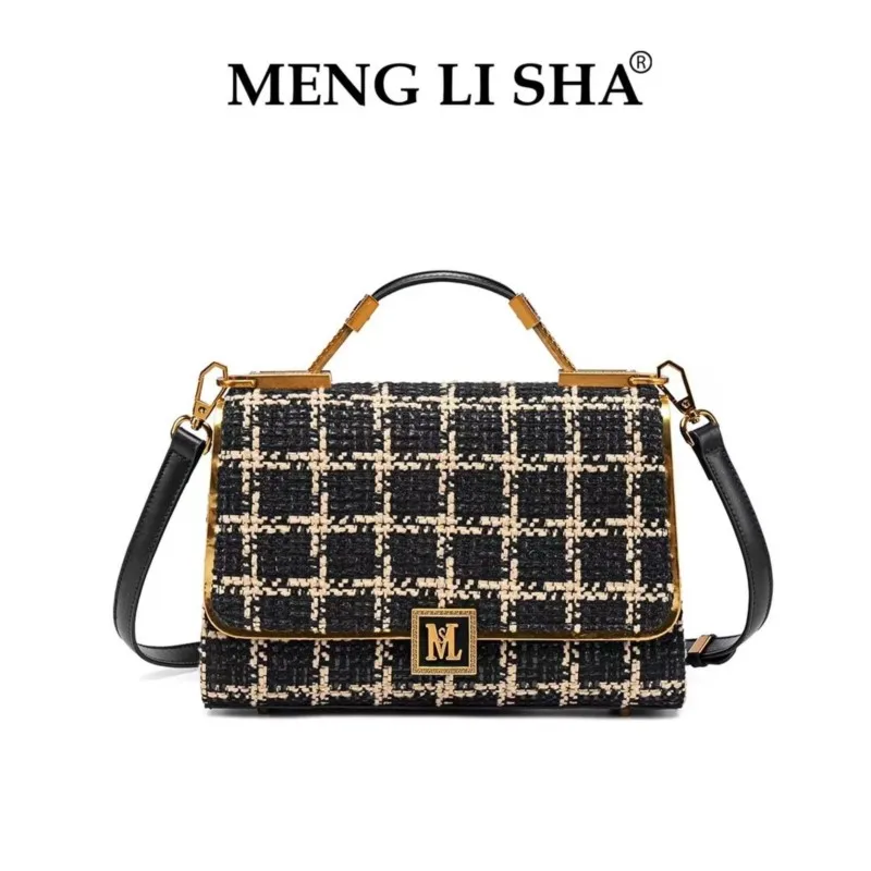 

Light luxury brand women's handbag 2025 new autumn and winter plaid bag, high-end texture single shoulder diagonal cross bag