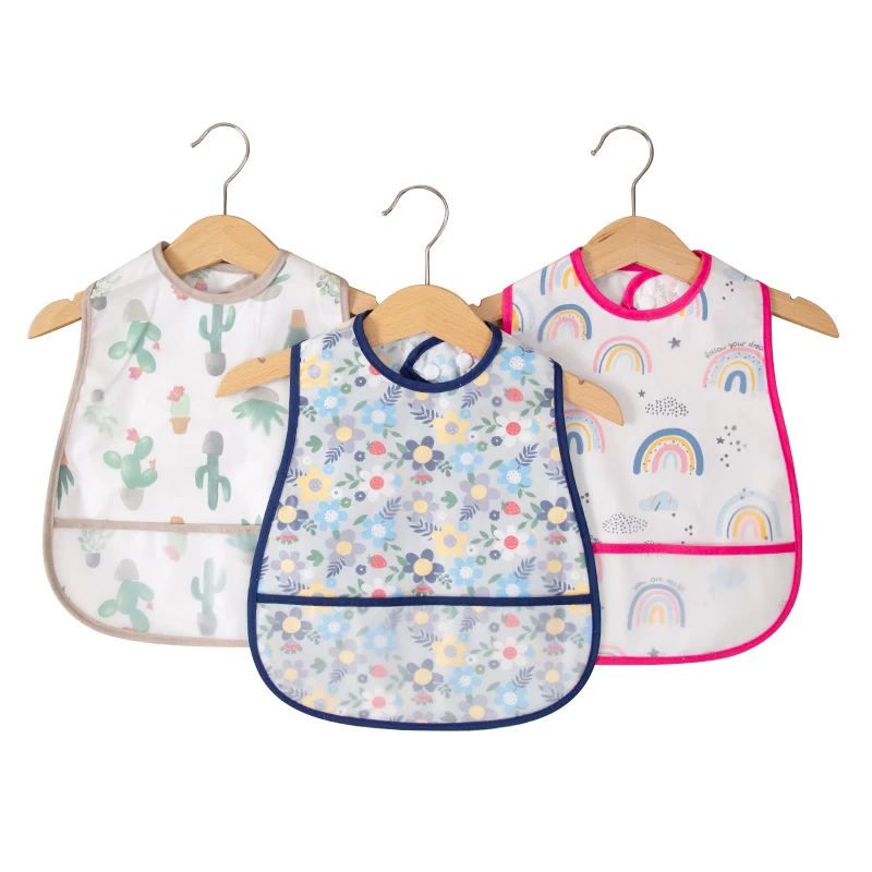 2pcs Adjustable baby bib EVA cartoon bib waterproof feeding bib burping cloth Child Accessories