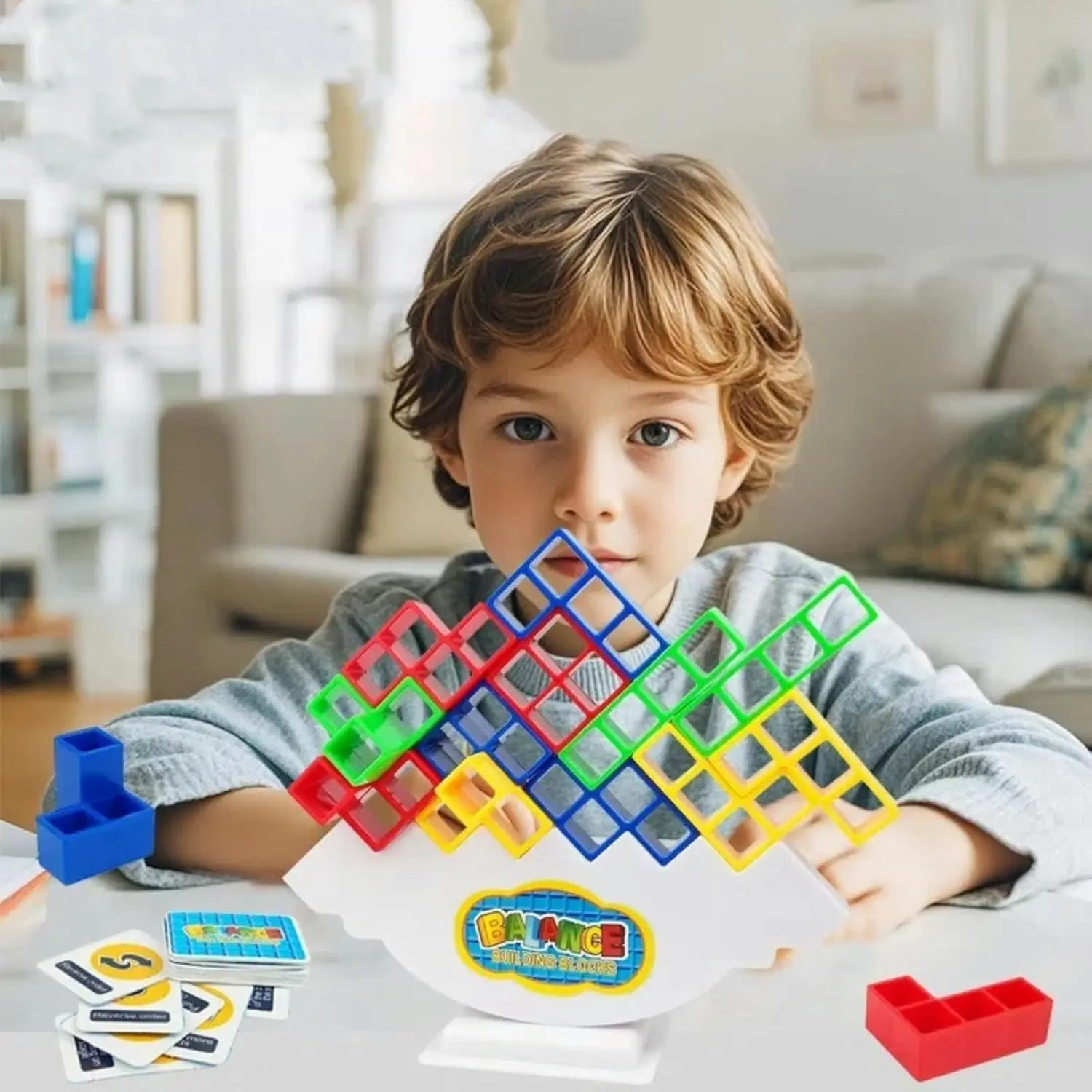 

Игра Tower Stack, 32 шт., с 22 игровыми картами | Балансирующие строительные блоки для детей и взрослых | Настольные игры для семейной вечеринки, Eco-Friend