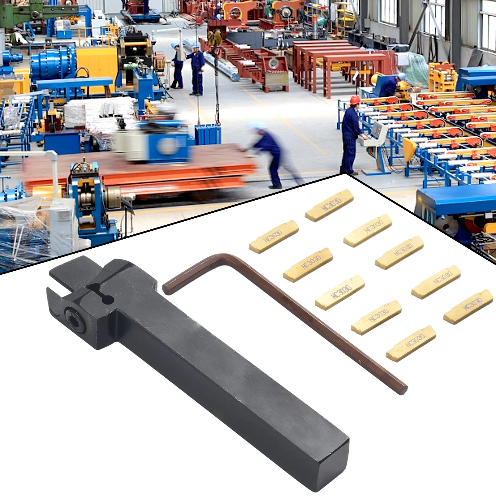 

Твердосплавная пластина MGMN200 с держателем инструмента для токарного станка MGEHR12122 для высокопроизводительных токарных операций