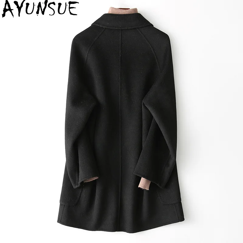 AYUNSUE 100% Real Wool Jackets Women Luxury High Quality Autumn Winter Clothes Old Money Style Short Coats Ladies пальто 2024