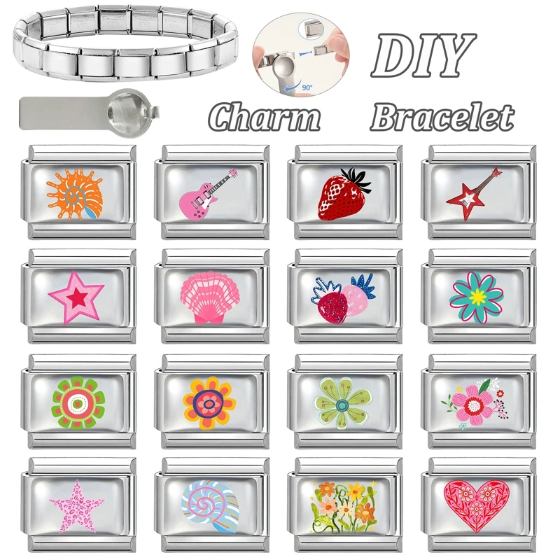 جديد جميل الحيوانات الأليفة القطط والكلاب وصلات سحرية إيطالية تناسب 9 مللي متر سوار الفولاذ المقاوم للصدأ النساء الرجال DIY بها بنفسك صنع المجوهرات #1