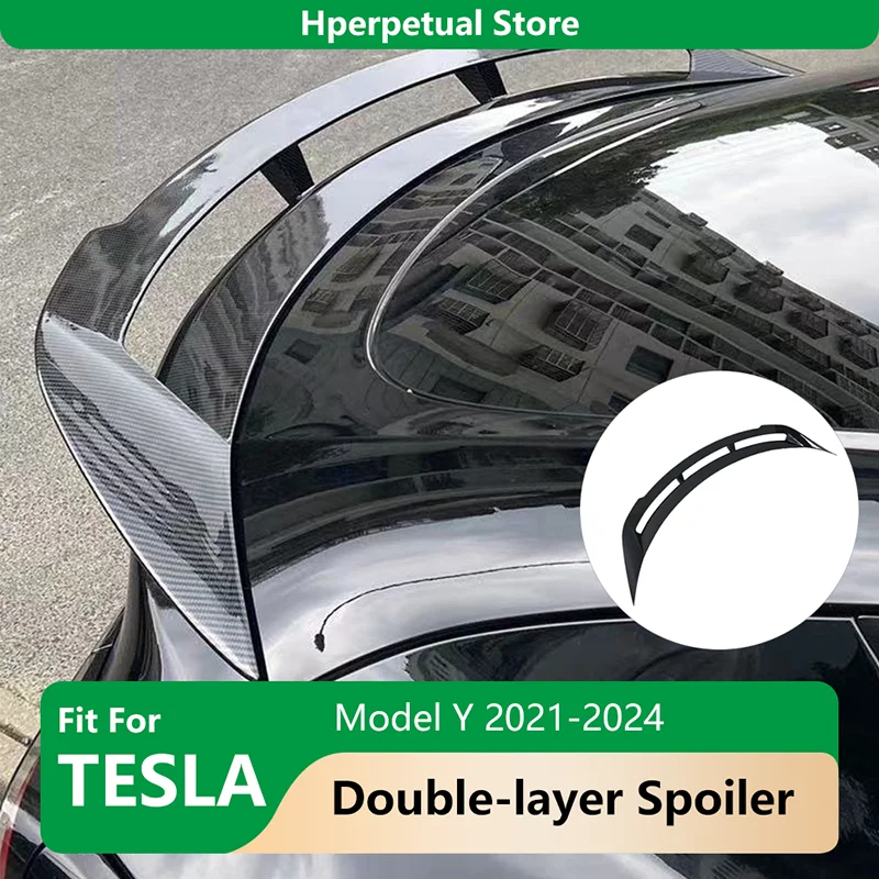 Car Accessories List - Double-layer Spoiler Rear Trunk ABS Tail