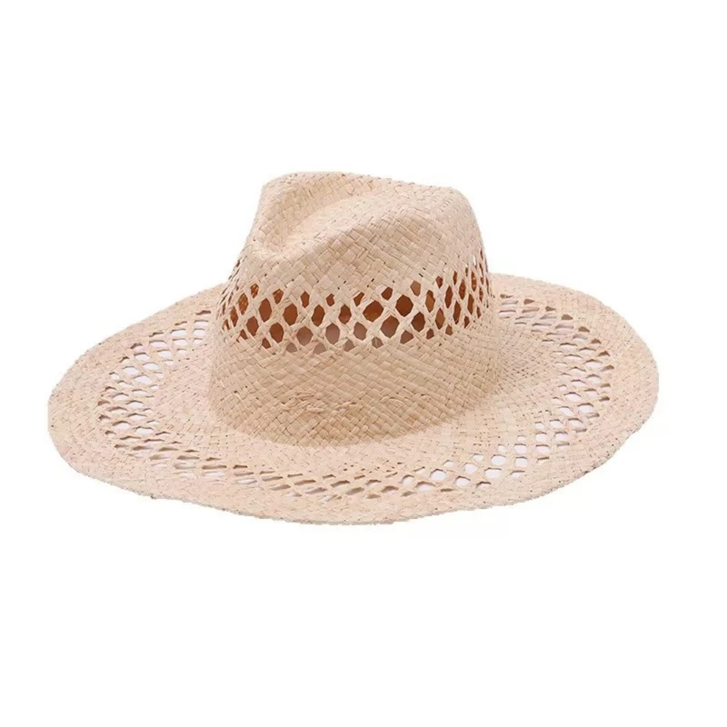 Unisex Straw Hat with Breathable Texture for Holiday Wear and Photos Y166