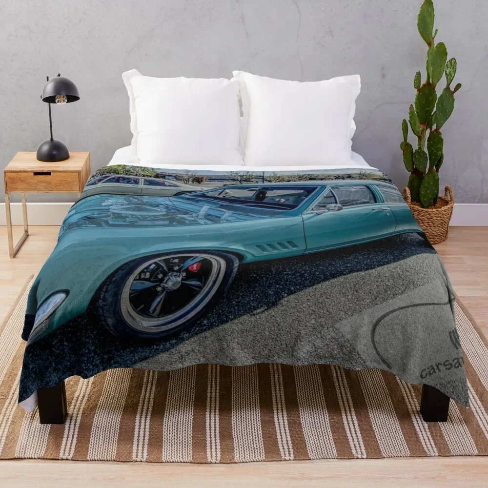 Misted Holden Brougham in teal Throw Blanket Hairys Luxury Throw Furry Blankets