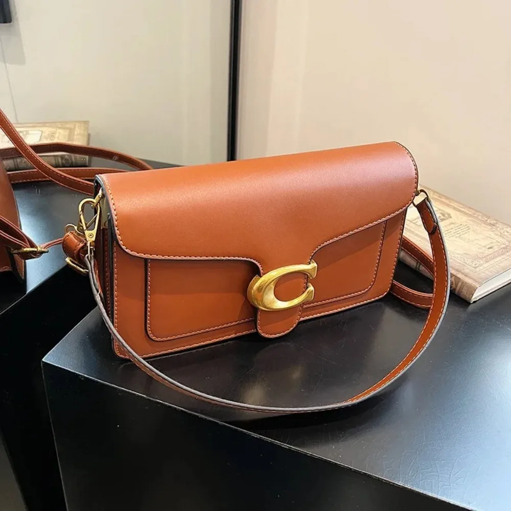 Nova Bolsa Transversal de Ombro 2026: Pequena, Quadrada, Cor Sólida, Textura Premium, Simples, Versátil e com Múltiplos Compartimentos – Moda