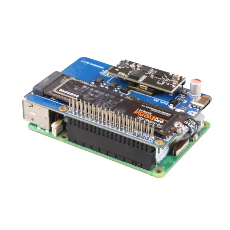 Imagem -05 - Poe Raspberry pi Pcie para M.2 Nvme Ssd Placa Adaptadora Hat Pi5 2280 2242 2230 Mps2280