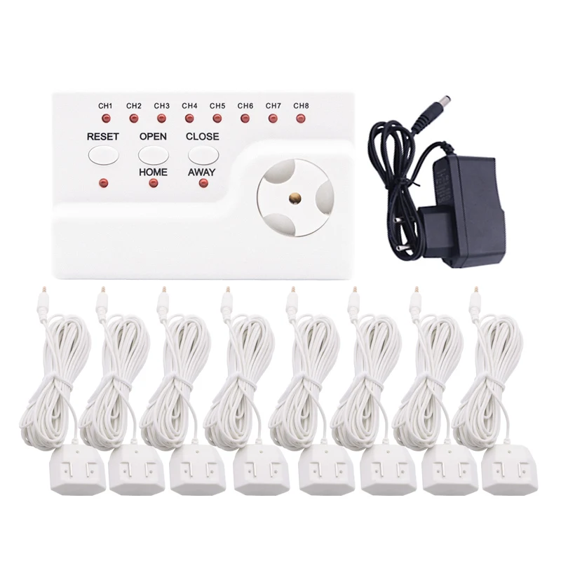 

Water Level Sensor Leaking Control Unit WZ806 8pcs 6-meter Water Sensor and 12V Adapter Protection against Water Leaks