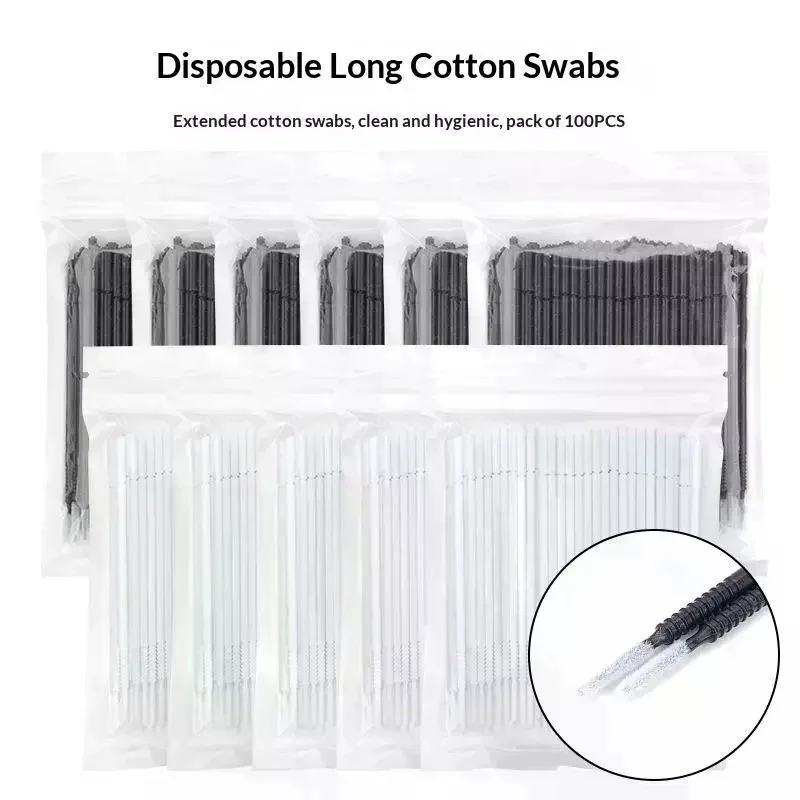 /Kuz/Disposable Micro Brush Mascara Wands Applicator Lash Removing Swab Microbrush Eyelash Extension Makeup Brushes Tools 50 Pcs