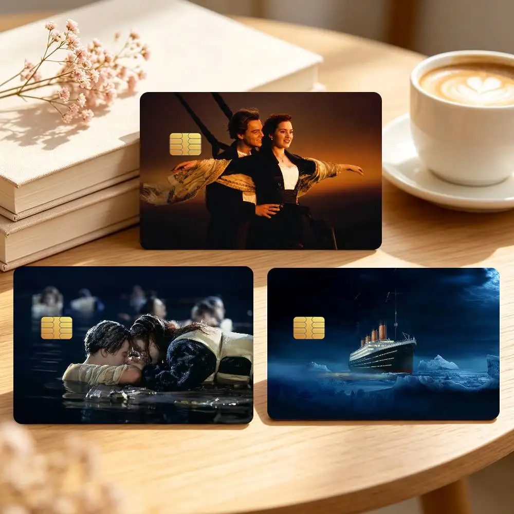 Classic Movie T-Titanic Love Credit Card Sticker Waterproof Anti-Scratch 4PCS Bank Debit Traffic Cover Decoration