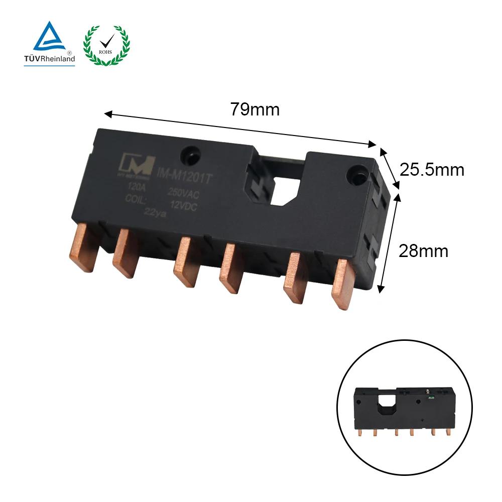 IEC Standard Anti-Magnetic Field 500mT 120A 250VAC 12V 3 Phase Disconnect Control Latching Relay