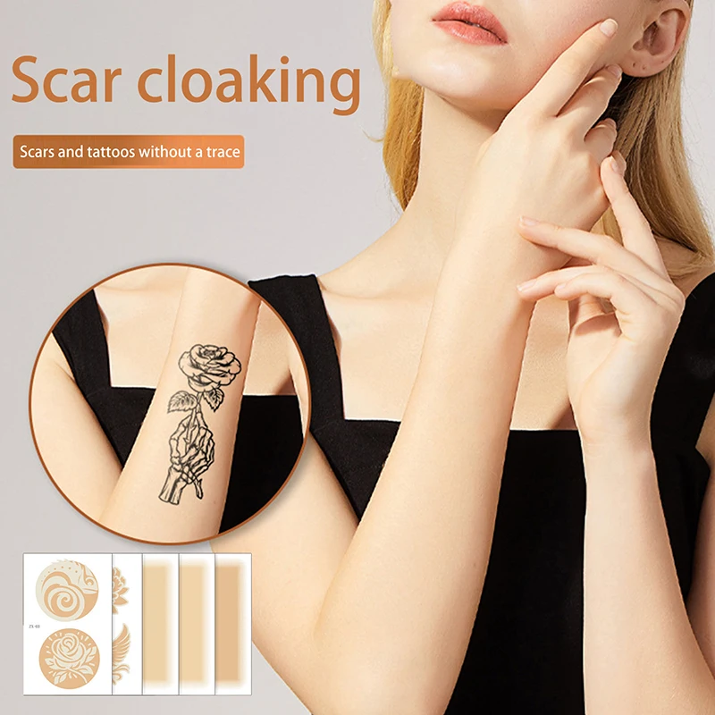 

5Pcs Tattoo Cover Up Patch Scar Birthmarks Concealer Tape Invisible Waterproof Body Arm Temporary Concealing Cover Stickers