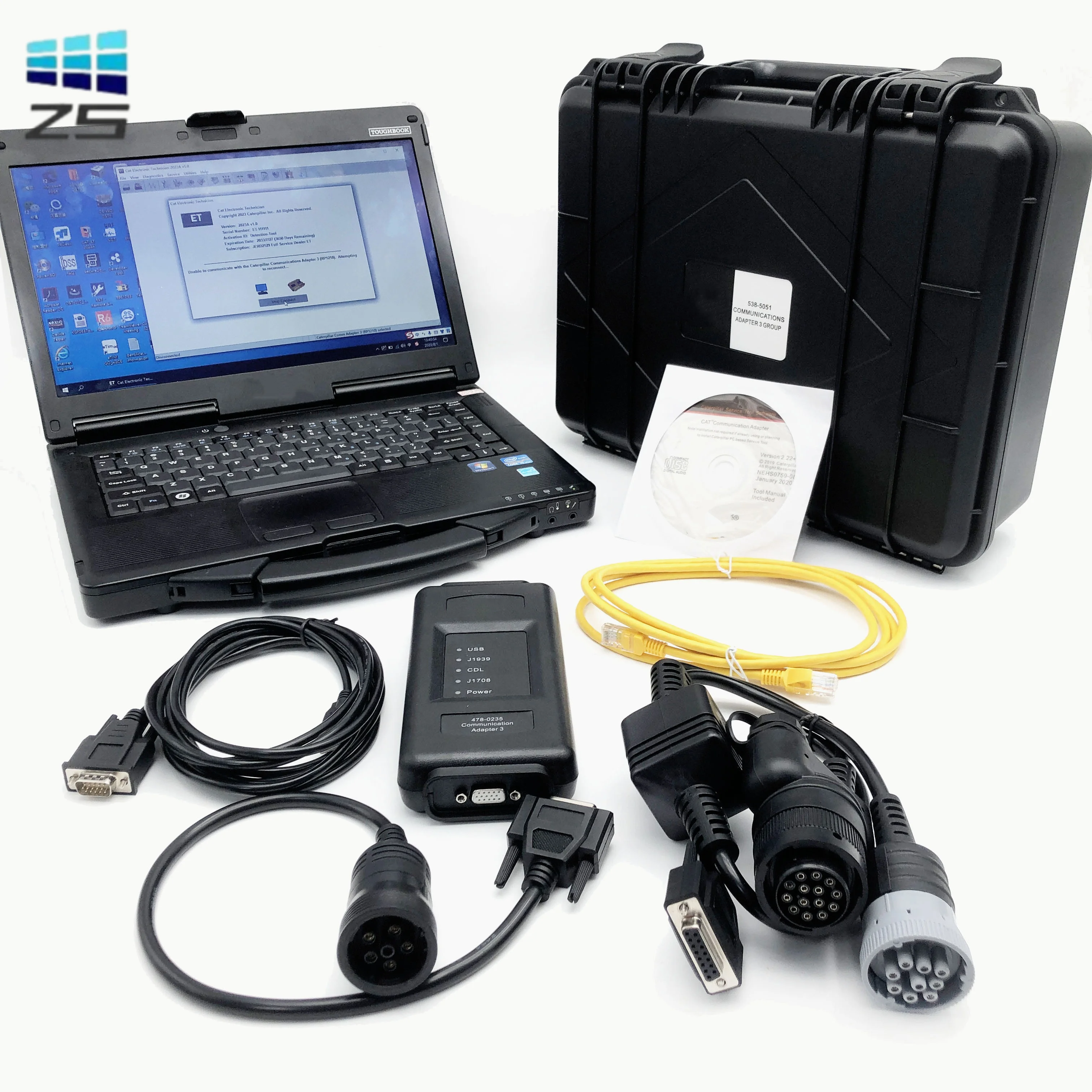 

2025A 478-0235 CAT ET4 Диагностический инструмент Программное обеспечение для ноутбука Адаптер связи Ethernet Caterpillar