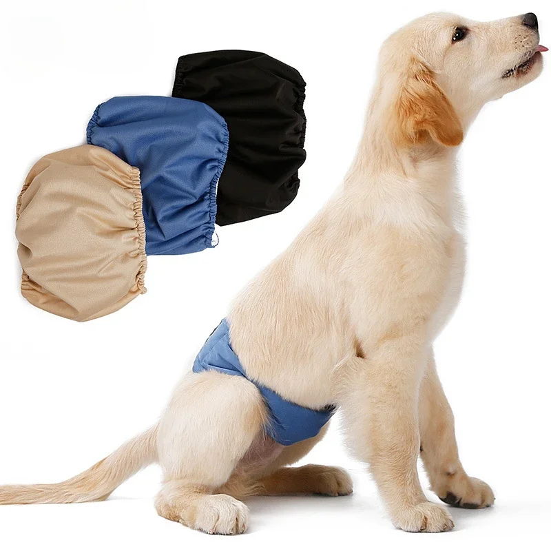 Anti Harassment Reusable Dog Diaper, Teddy Golden Retriever Male Dog Physiological Belt Waterproof Underwear, Pet Hygiene Pants