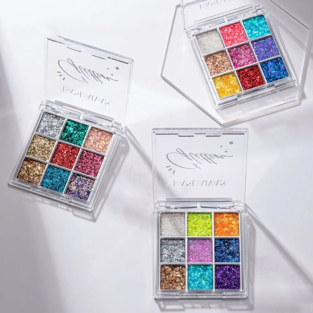 Pigment Cosmetic Makeup Tool Glitter Sequin Eyeshadow Powder Glue-free Eye Makeup Diamond Shimmer Eyeshadow Eye Shadow Palette