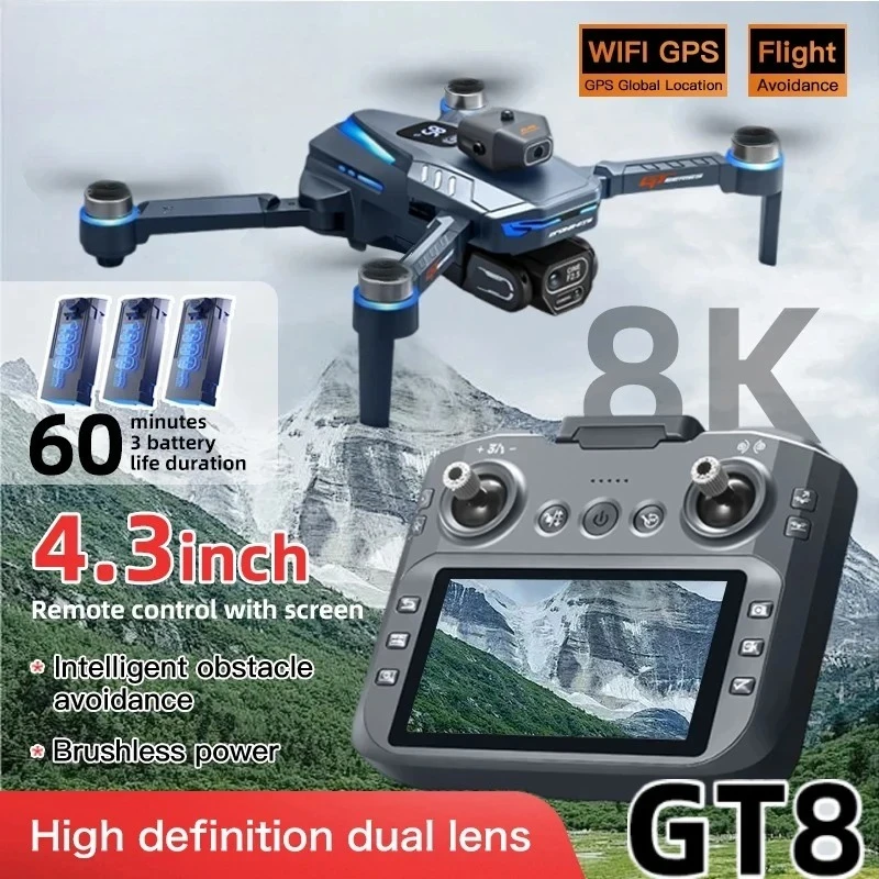 Drone Rc Harness - Original GT8 Drone 8K Professional Dual