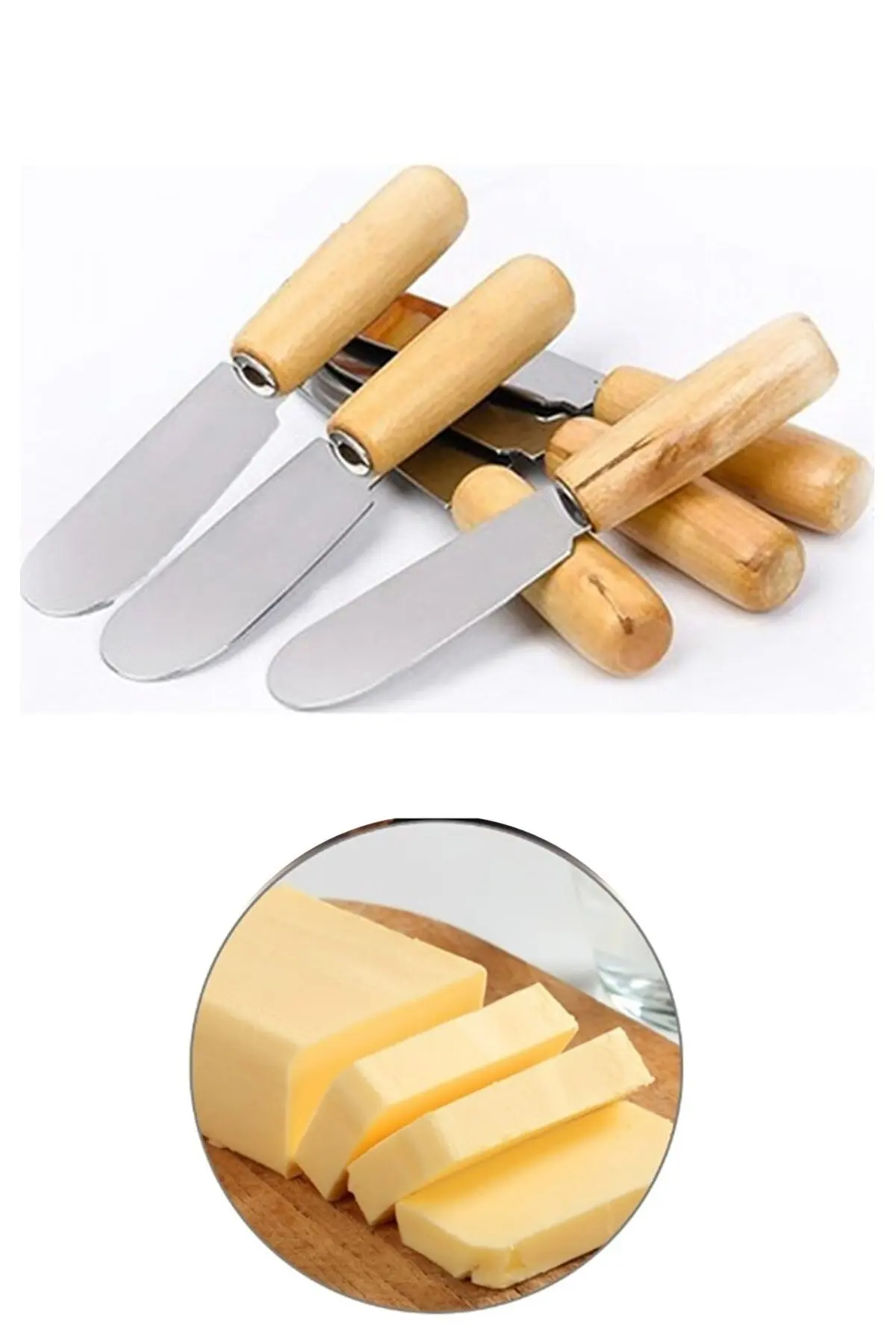 Bamboo Handle Butter, Jam, Chocolate Knife 6 Butter And Cheese Knife Jam Knife Stylish 2022 Trend Model