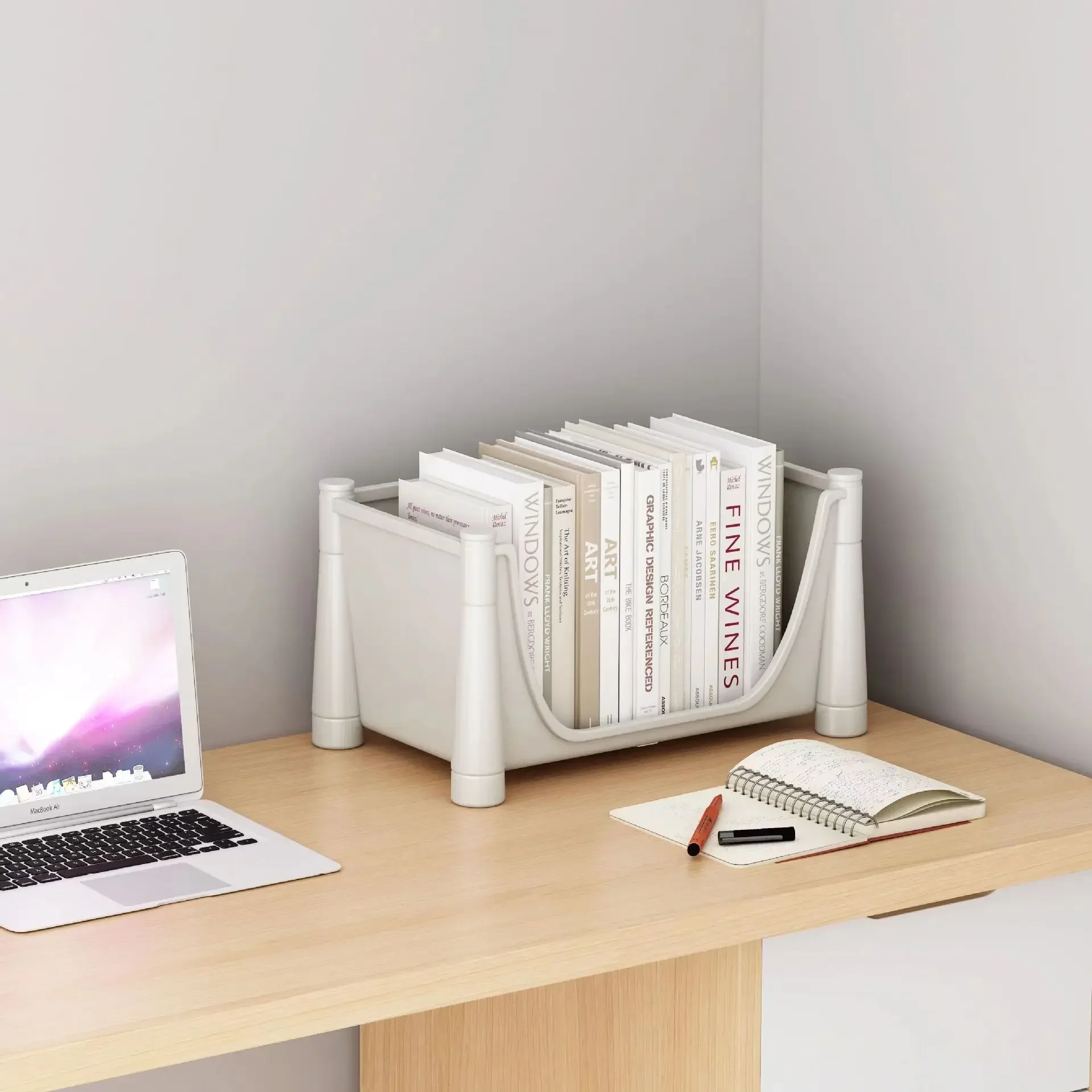 

Bookshelf Living Room Storage Rack Kitchen Floor Standing Mobile Cart with Wheels Office Desk Edge Storage Bedroom Bookshelf