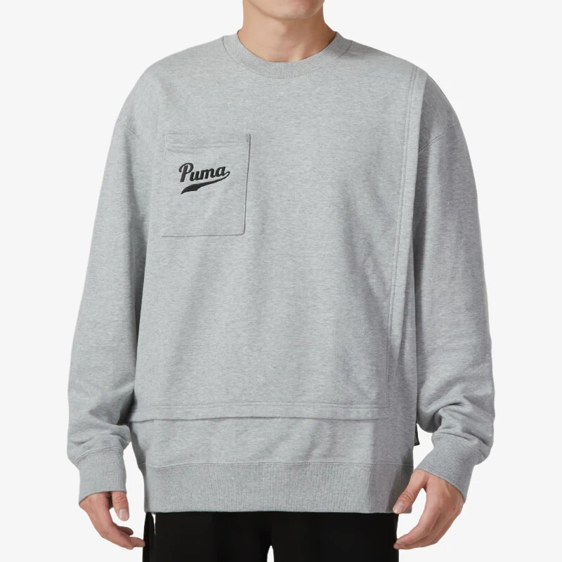 プーマ-正規品-春新作-メンズ-ファッション-ラウンドネック-プルオーバー-カジュアル-スウェットシャツ-536784-04