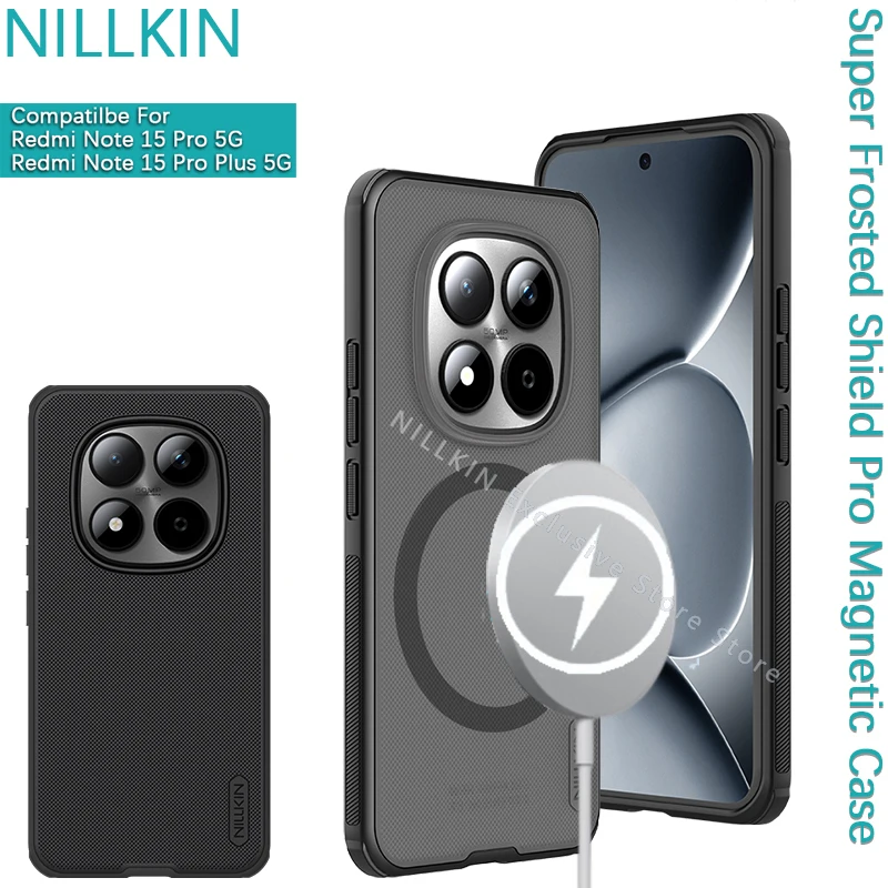 

Nillkin For Redmi Note 15 Pro+/Note 15 Pro 5G Super Frosted Shield Magnetic shockproof Magsafe protective cover phone case Shell