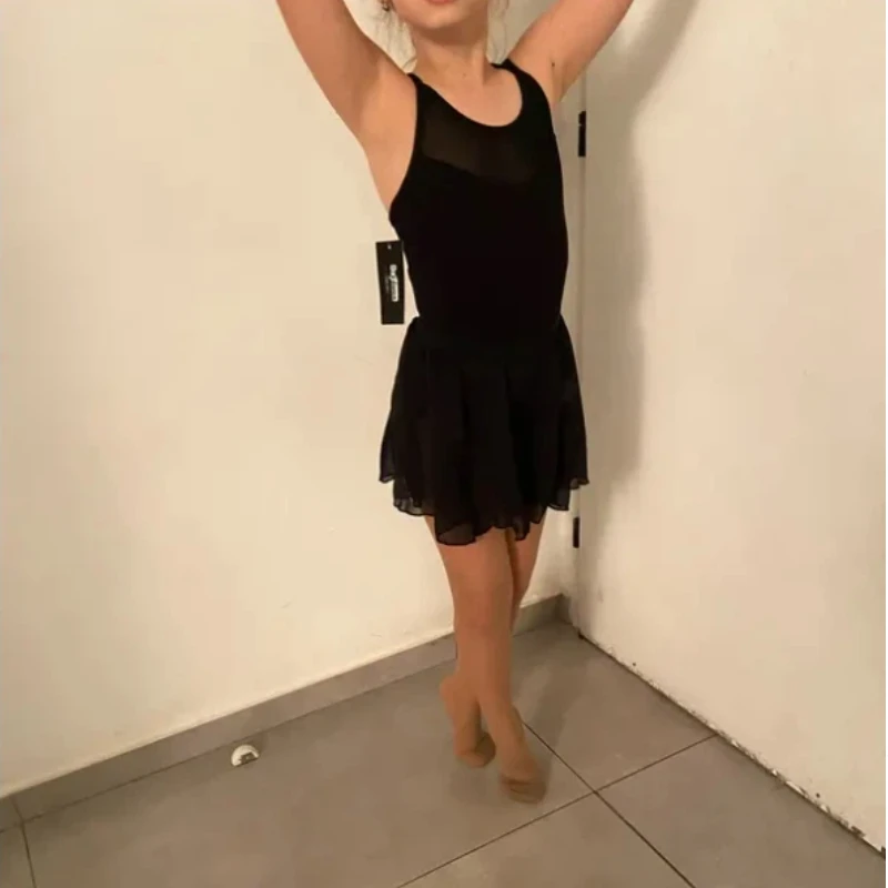 Ballettrock für Mädchen, Chiffon-Ballettrock, durchsichtiger Tanzrock, elastischer Taillenrock, Kind zum Anziehen, Rock für Erwachsene, Mini-Tanzrock