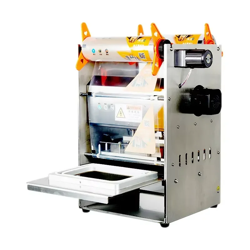 Easy Operated Food Packaging Machine Semiautomatic Plastic Tray Sealer Tofu Tray Sealing Machine for Fast Food and Furit