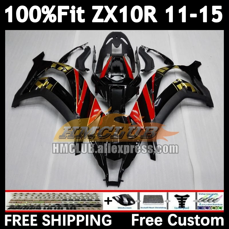 Injection Body For KAWASAKI NINJA red black ZX 10R 1000 2011 2012 2013 2014 2015 170No.3 ZX-10R ZX10R 11 12 13 14 15 Fairing