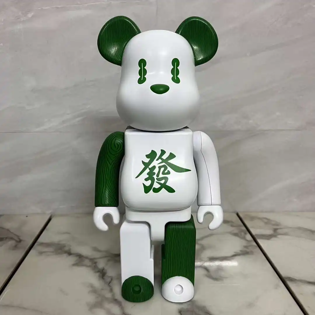 Bearbrick-Xadrez Chinês e Cultura de Cartas, 400%, Mahjong, Fortuna, Altura de 28cm, Presente de Coleção, Figura