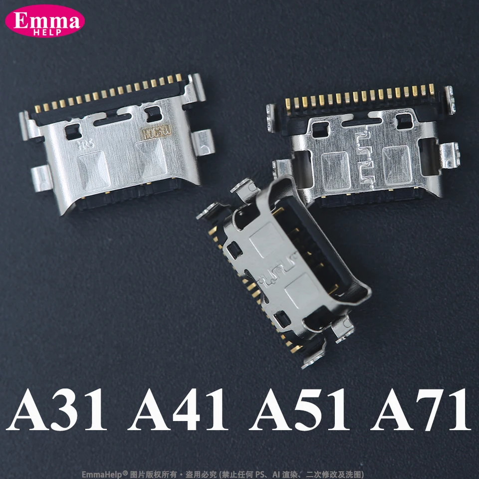 10 piezas de conector de puerto de carga USB original para Samsung A52 A72 A53 A35 A55 A33 A32 A23 A13 A34 A25 A52s A04 A05 A15 4