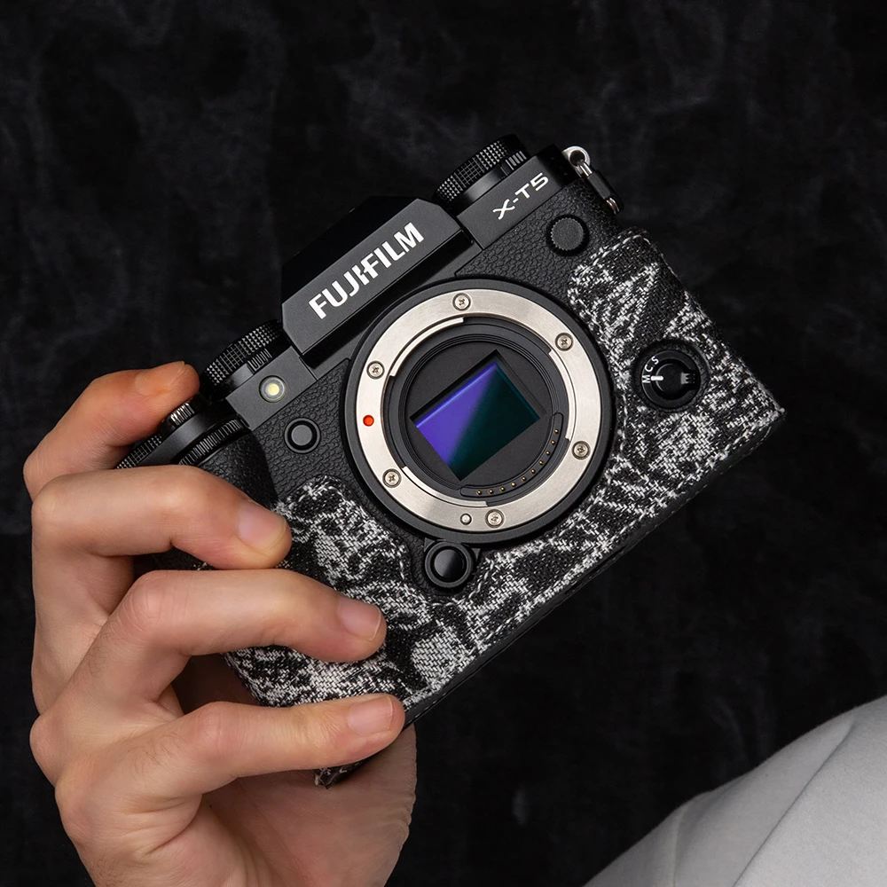 Denim Blue Protective Case Genuine Leather XT5 Camera Bag Creativity Denim XT5 Bag Camera Bag dla Fujifilm XT5 X-T5 Case