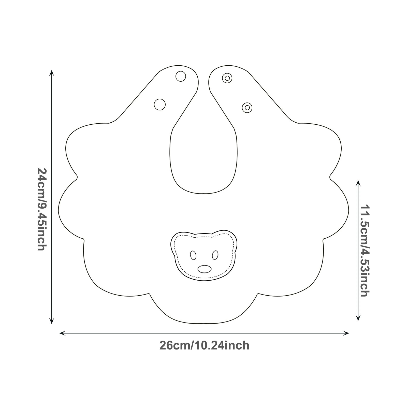 2 Pack Ultra Soft Baby Bibs with Adjustable Snap, Ultra Absorbent Newborn Bib for Teething, Drooling, Feeding