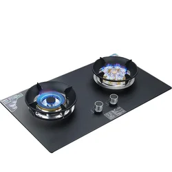 Embedded Gas Stove Household Energy-Saving Desktop Natural Gas Lpg Stove Stainless Steel Brushed Panel