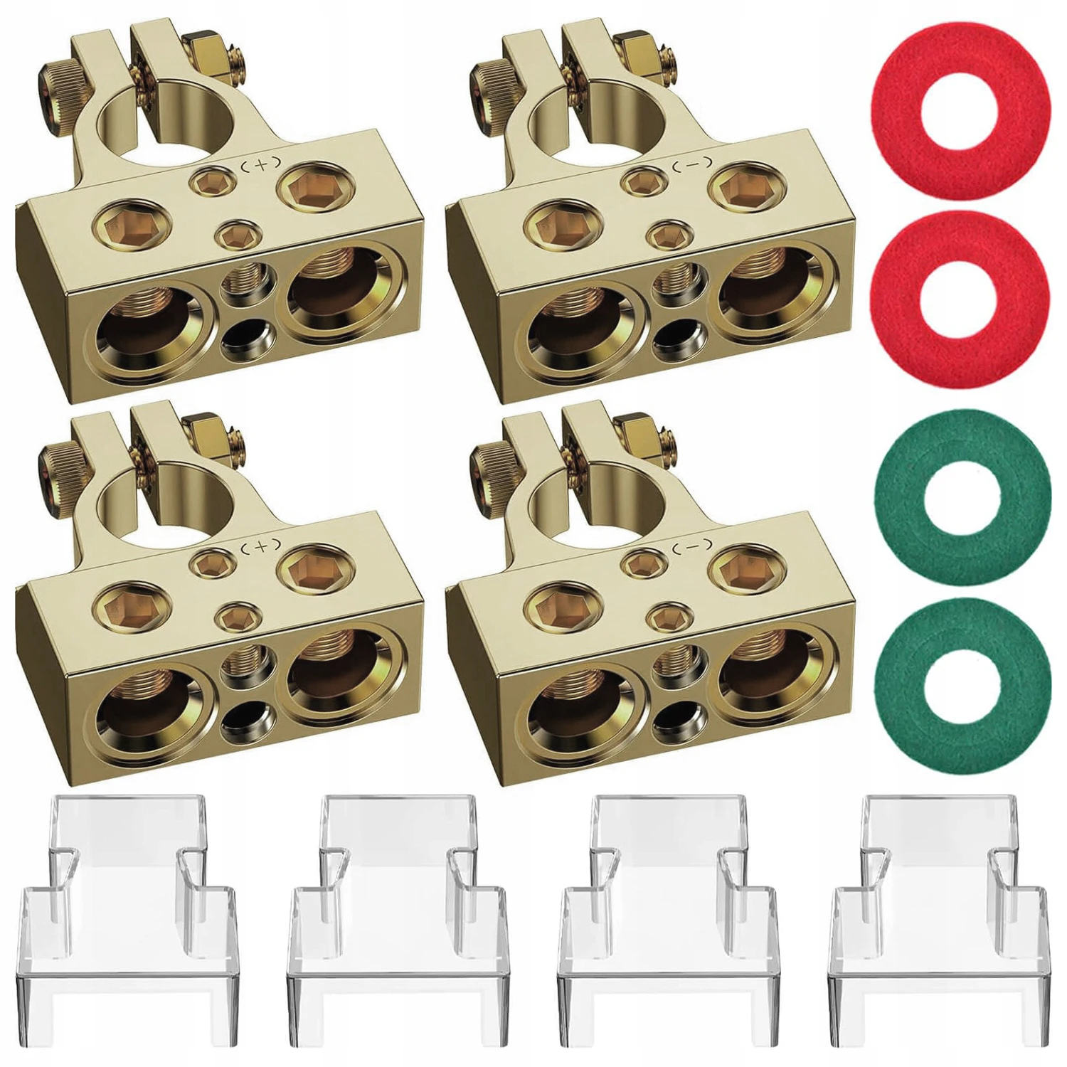 

Battery Clamps Pads Transparent Covers Car Upper Pillar