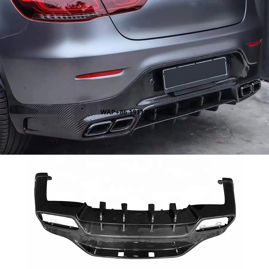 GLC63 Top Style Rear Bumper Lip for  GLC63 AMG GLC43 X253 COUPE Rear Diffuser Bodykit