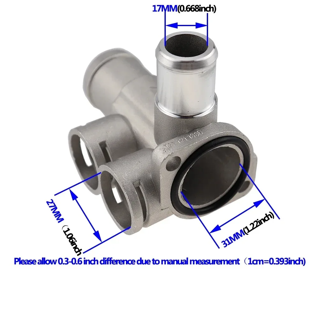 Aluminium Alloy Cooling Coolant Pipe Connector 037121133B For VW Passat B3 Golf Sharan Polo 037 121 133B - Image 3