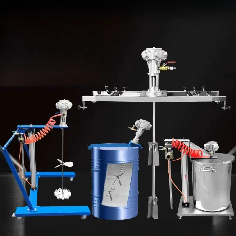 Pneumatic mixer Lift type industrial paint mixer Ink glue Liquid coating High speed disperser