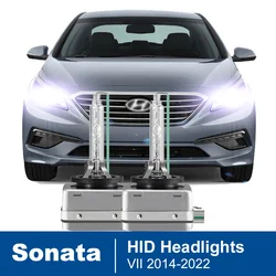 2Pcs HID Xenon Headlight Bulb For Hyundai Sonata VII (LF)2014-2022 35W 6000K High Low Beam (Only fit original bulb is Xenon)