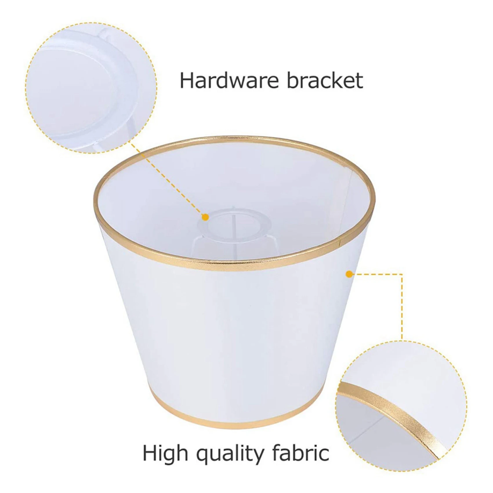 

AB42-2X Абажур для барабанной лампы, пылезащитный тканевый абажур в форме бочки, настольная напольная люстра, замена светильника для домашнего офиса, белый цвет