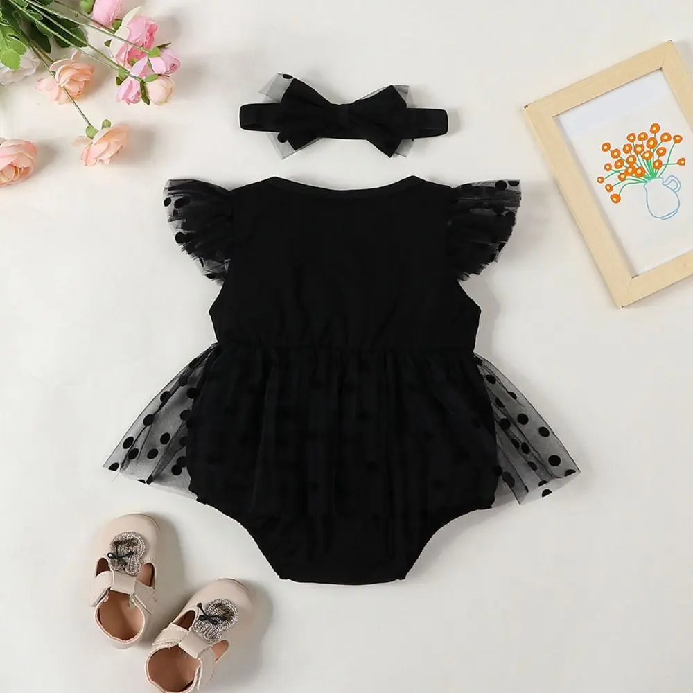 

Elegant Cotton Baby Girl Princess Dress Bubble Bowknot Toddle Petti Skirt Sweet Short Sleeve Infant Dress with Headband Kids
