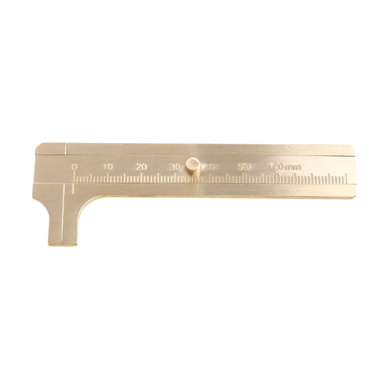 Measuring Tools Sliding Gauge Mini Vernier Caliper 0-80mm for Measuring Gemstones Jewelry Bead Single Scale Brass Dropship