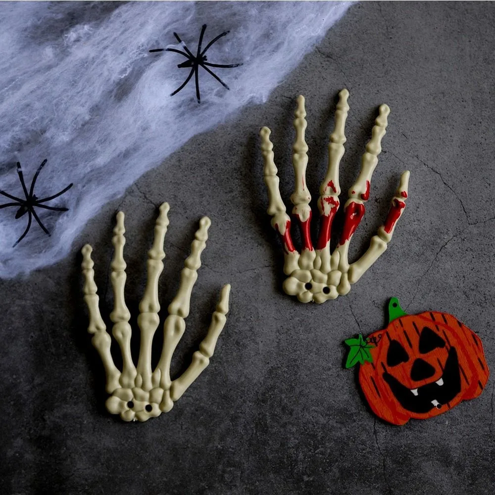 

Realistic Halloween Skeleton Hands Scary Plastic Fake Skeleton Hands Waterproof Spirit Claw Halloween Themed Party