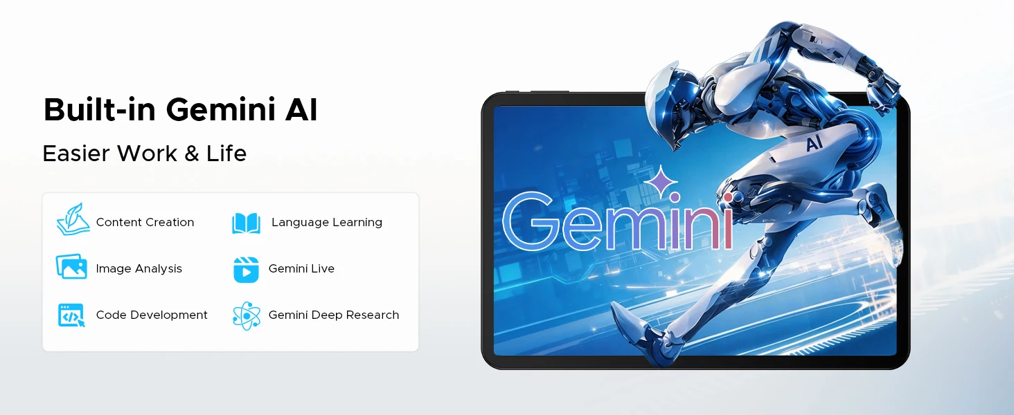 DOOGEE U13 Pro 2 in 1 Tablet PC 13.4" Screen Android 16 11000mAh 36GB RAM(6+30) 256GB ROM Gemini AI Widevine L1 Netflix Supports