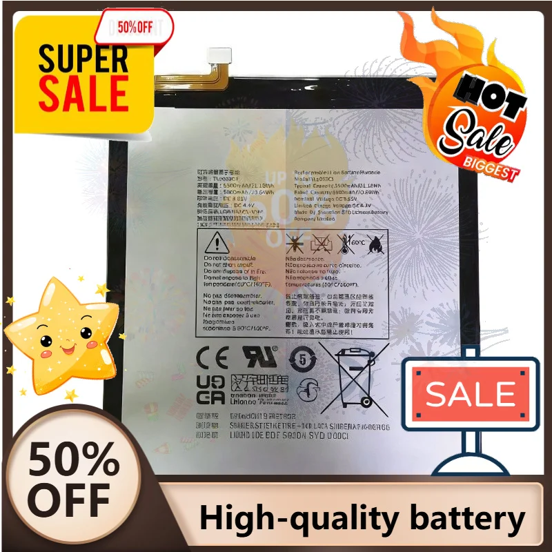 SWZY TLp053C1 3.85V 5500mAh Tablet Battery for Alcatel 3T 10 2020 Tablet 8094X TCL Tab 8 9048S Battery
