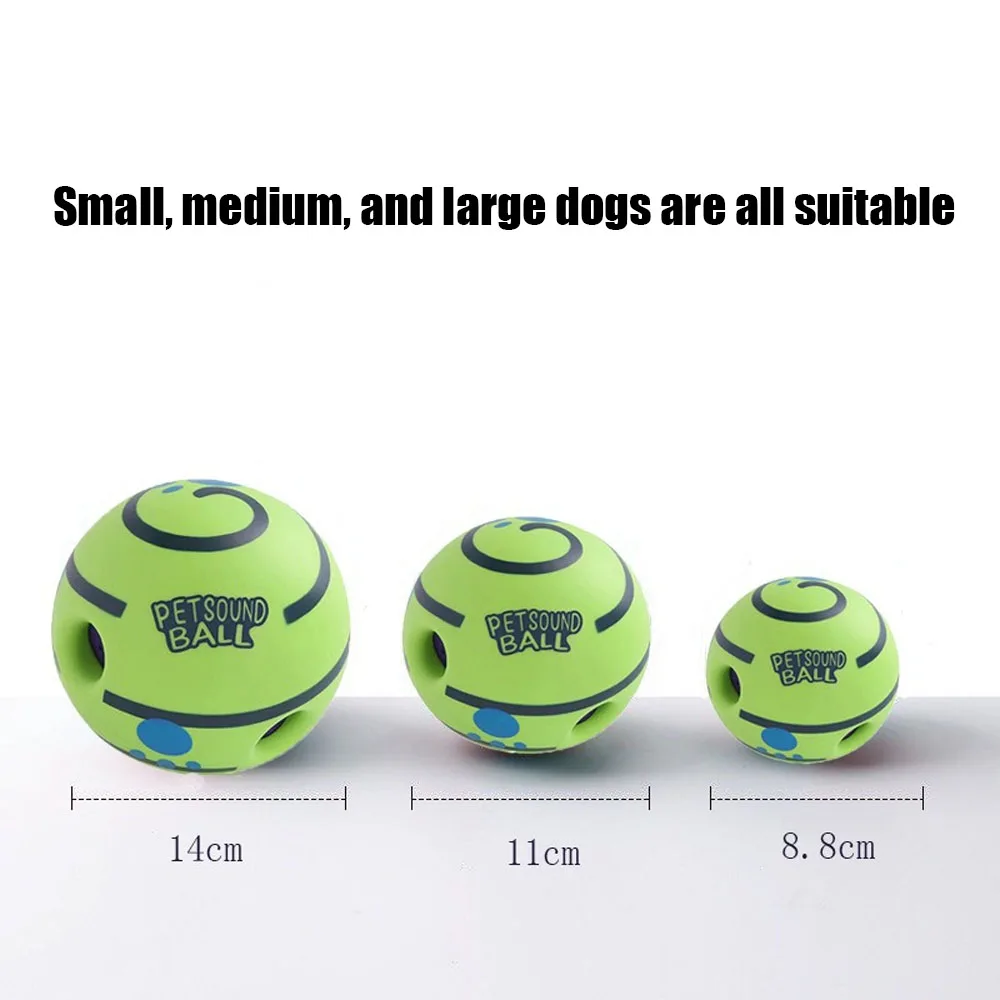 Wobble Wag Giggle Glow Ball Interactive Dog Toy Fun Giggle Sounds When Rolled or Shaken Pets Know Best As Seen On TV