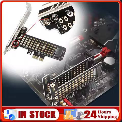 M.2 NVME To PCIe4.0 X1 Hard Disk Adapter Card Support PCIe X1 X4 X8 X16 Interface for M Key M.2 NVME SSD 2230/2242/2260/2280