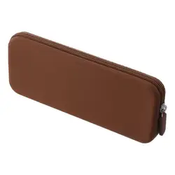 20*8*2.5cm Silicone Pencil Case Washable Makeup Pouch Holder Silicone Zipper Storage Bag Cosmetic Bag For Travel