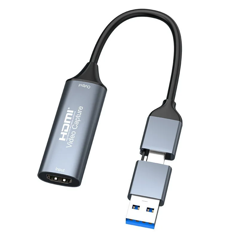 การ์ดจับภาพวิดีโอ USB C ไปยัง USB 2.0 Type-C 4K 30Hz 1080P 60fps HD บันทึกเกมสำหรับ MacBook PS4สลับกล้องถ่ายทอดสด
